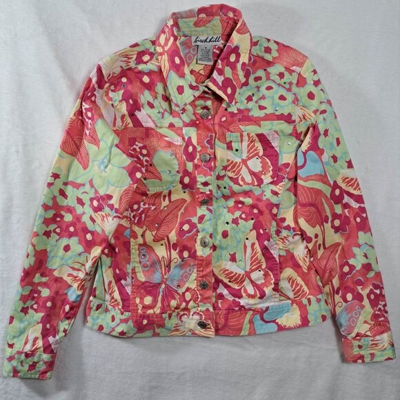 BIRCH HILL Jackets & Blazers - Birch Hill Casual Women's Jewel Jacket Size Medium Pink Multicolor